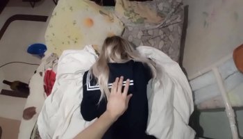 Step Sister Scarlett Fever Fucking Blowjob On Couch